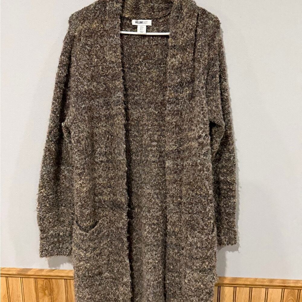 William Rast Textured Gray Boucle Long Cardigan Size Small - Picture 7 of 8